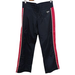 Nike Women's Track Pants M (8-10) Medium Dark Blue Pink Stripe White Sportswear
